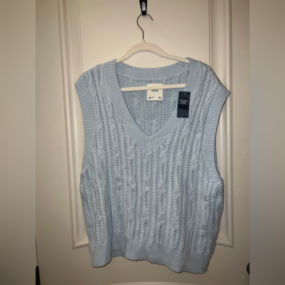 Abercrombie Sweater Vest Light Blue, X-Large